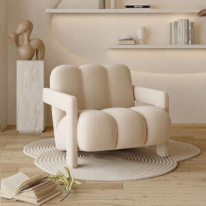 Comfortable Armchair Velvet Lazy Chair High Density Sponge Lounge Chairs