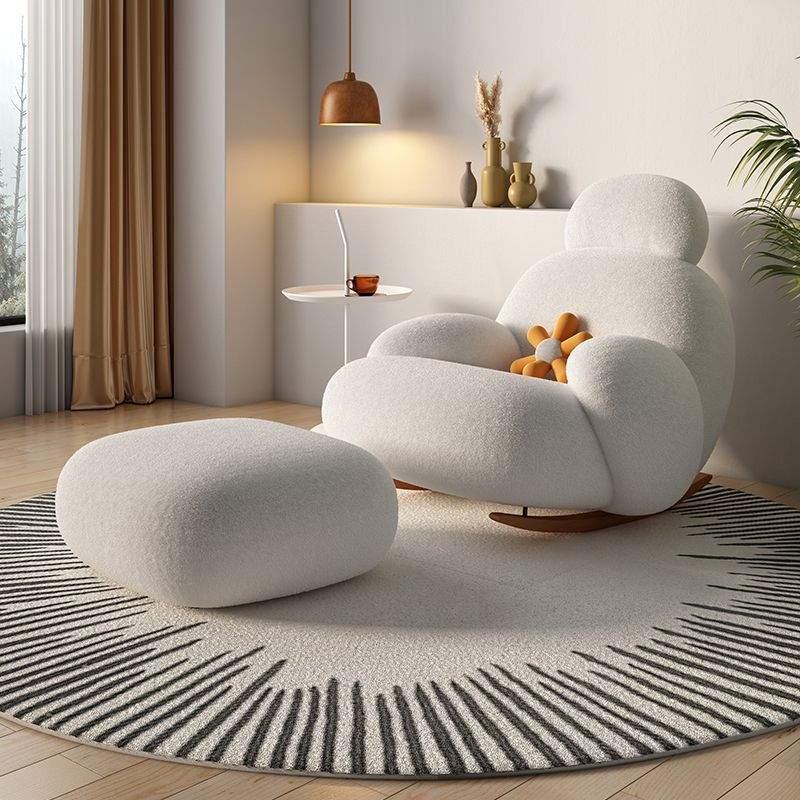 New Design Single Recliner Waterproof Sofa Chairs Velvet Fabric Nordic Modern Rocking Sofa Living Room Furniture - Image 3