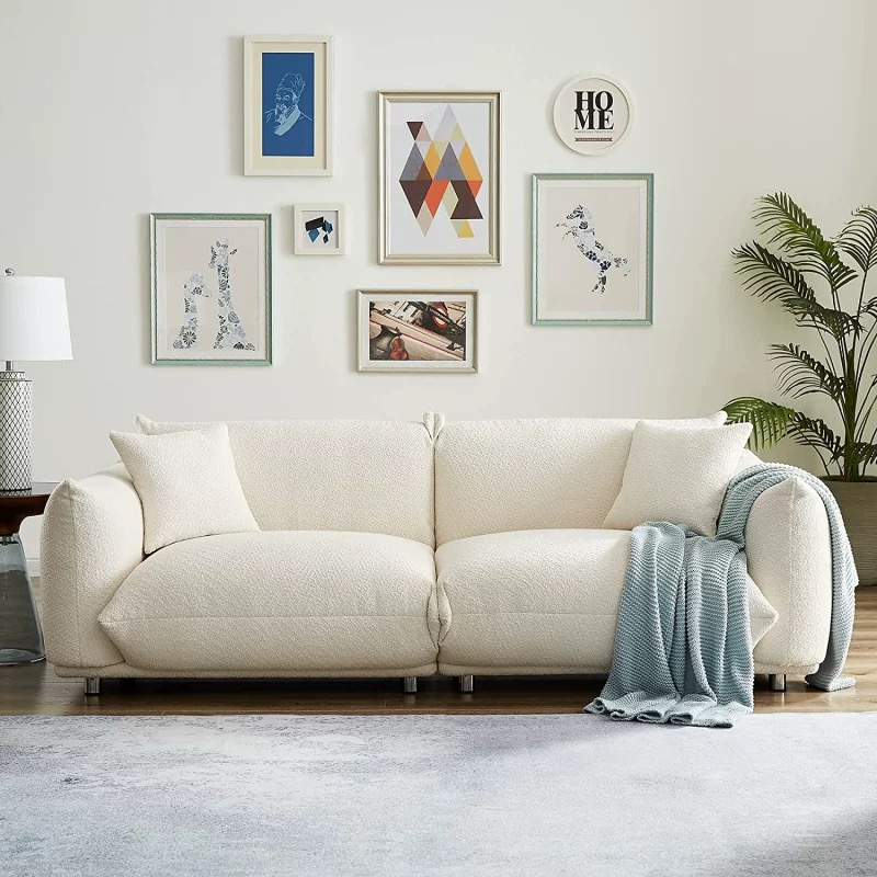 Minimalism Design Modern 2-Seater Sectional Bed Sofa Set for Living Room for Hotels Apartments - Image 5