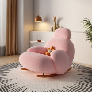 New Design Single Recliner Waterproof Sofa Chairs Velvet Fabric Nordic Modern Rocking Sofa Living Room Furniture