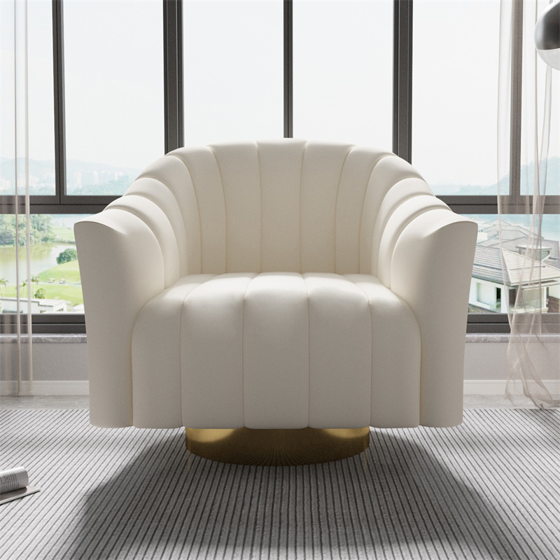 New Design Solid Wood Swivel Arm Chairs Living Room Furniture Luxury Armchair Comfortable Accent Chair - Image 3